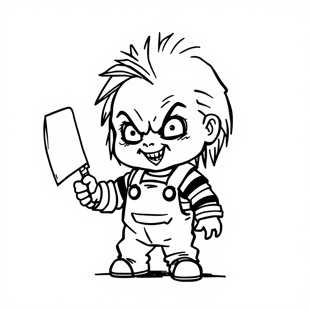 Chucky brandishing a sinister-looking cleaver