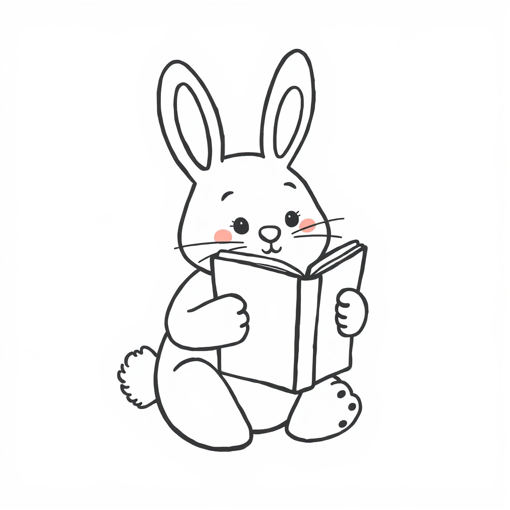 Reading Bunny with a Big Book