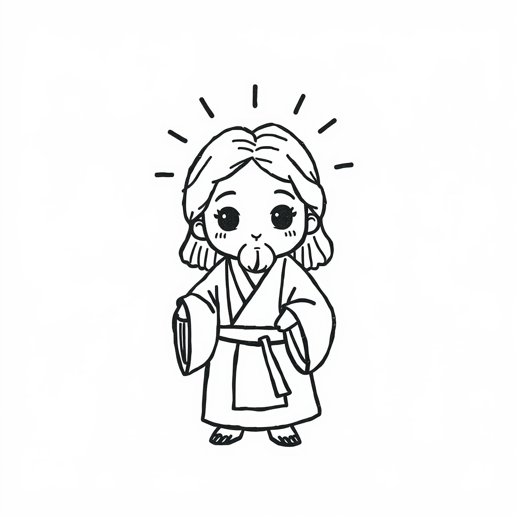 Jesus in a Japanese kimono