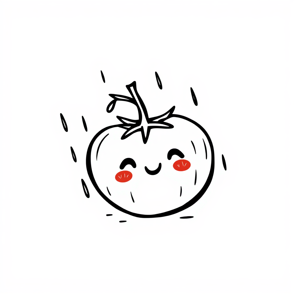 Tomato in spring rain