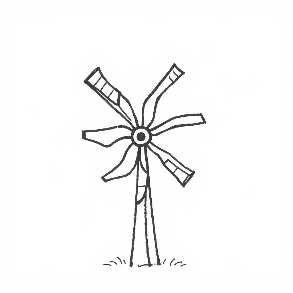 Windmill spinning rapidly