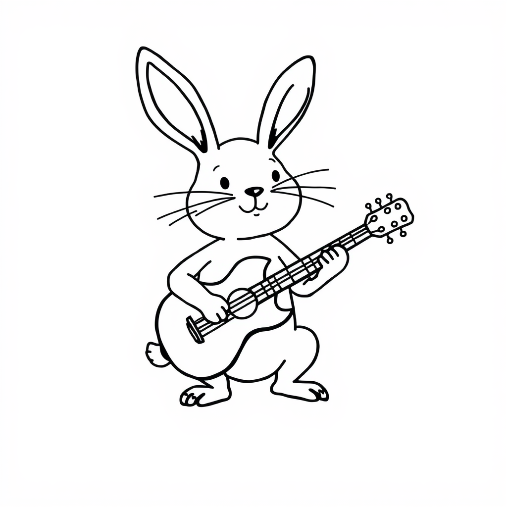 Bunny playing guitar