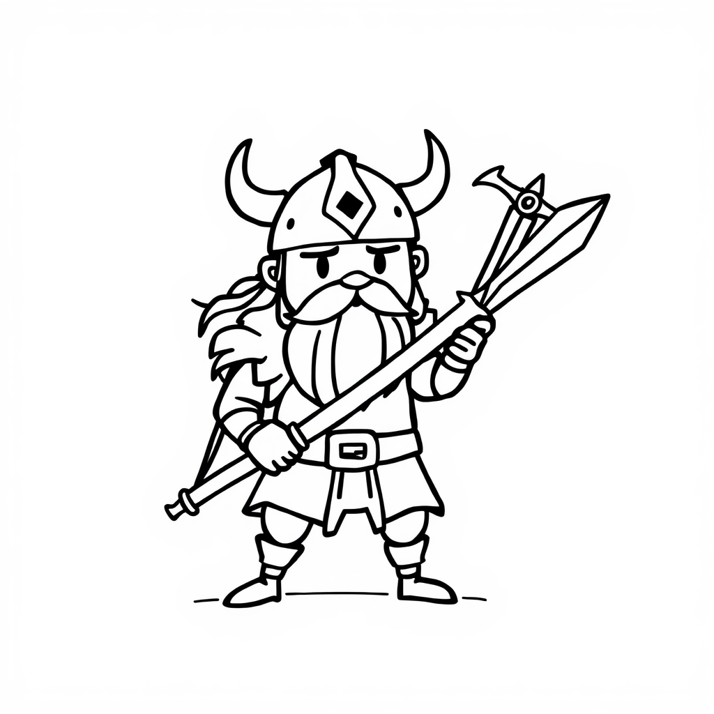 Viking warrior with broadsword