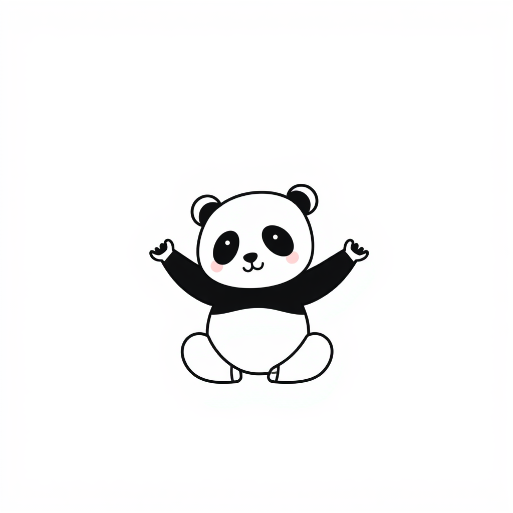 Panda doing yoga