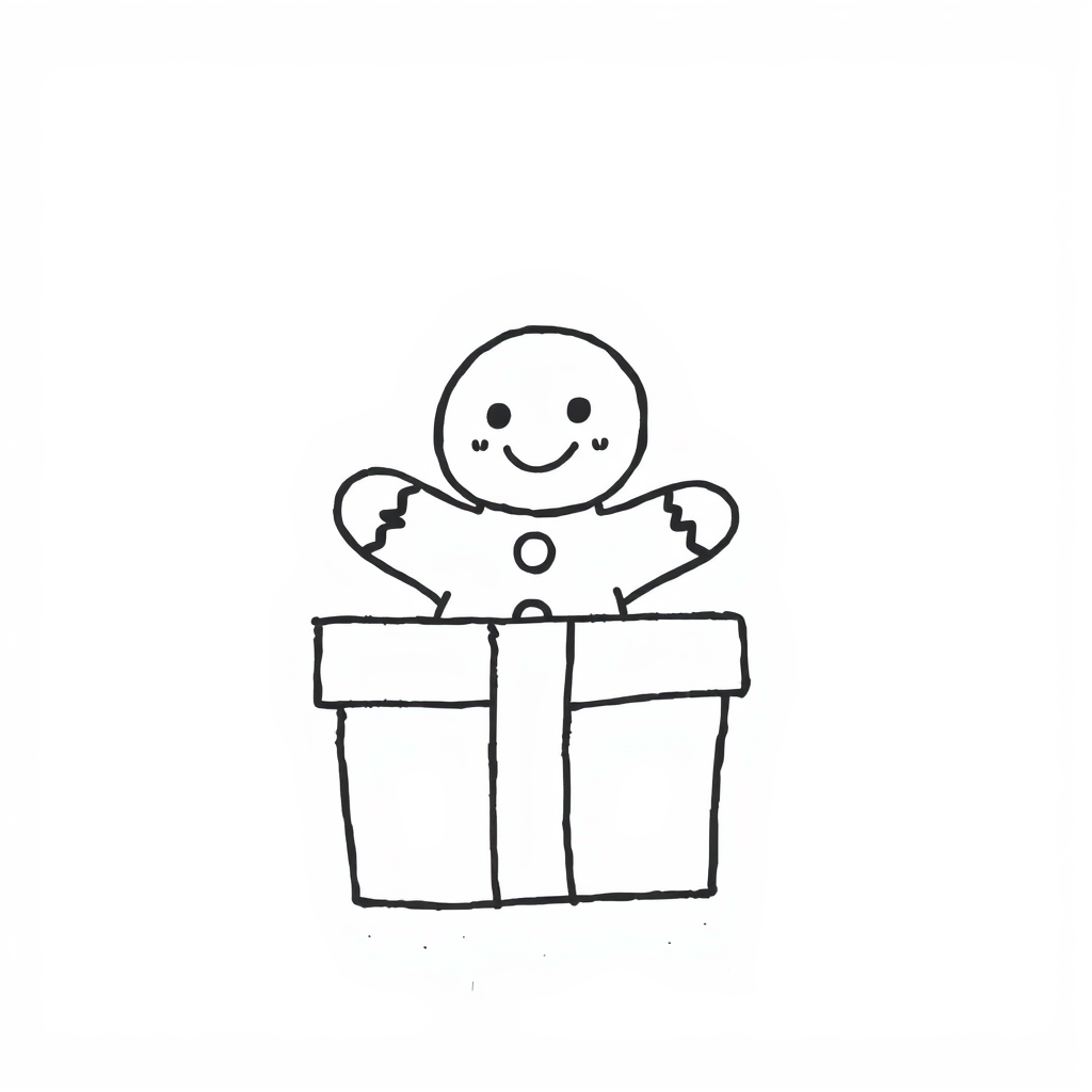 Gingerbread Man in a gift box