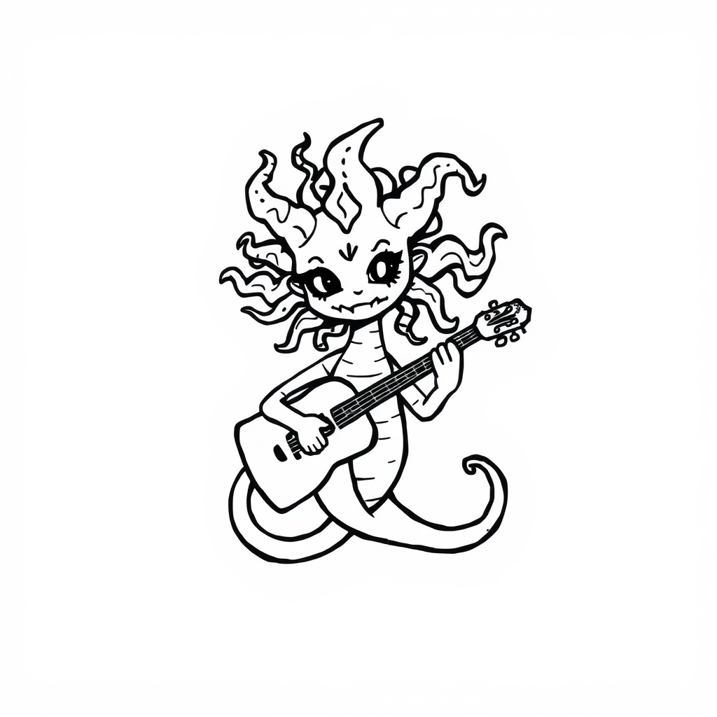 Medusa as a musician