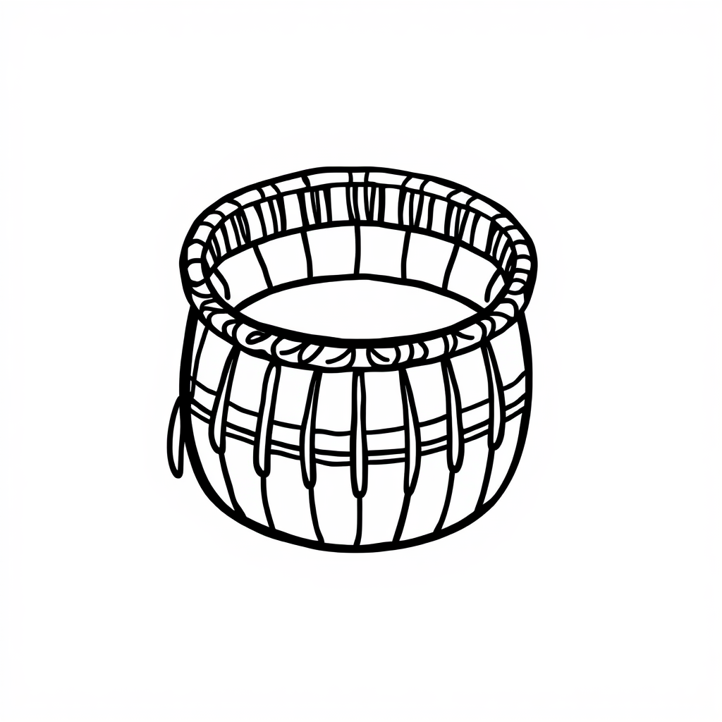 Native American weaving basket