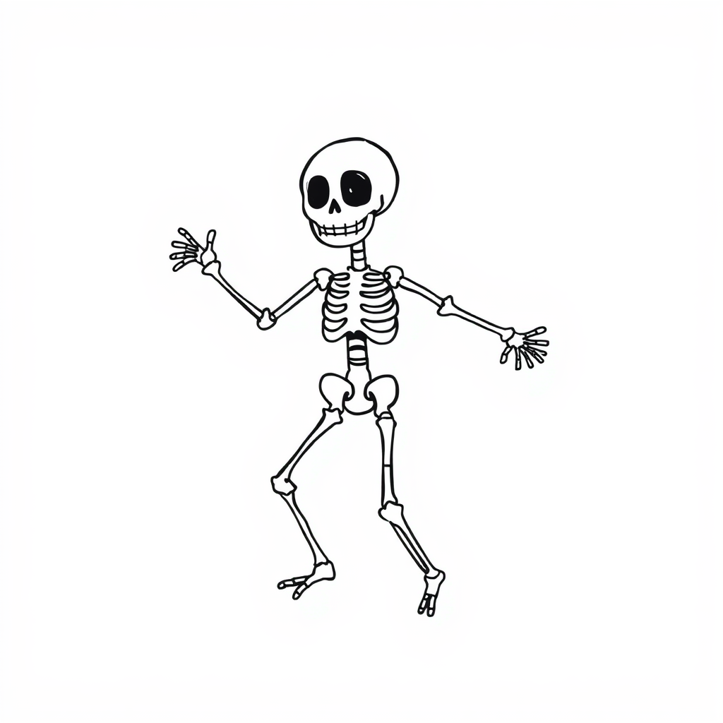 Skeleton dancing merrily