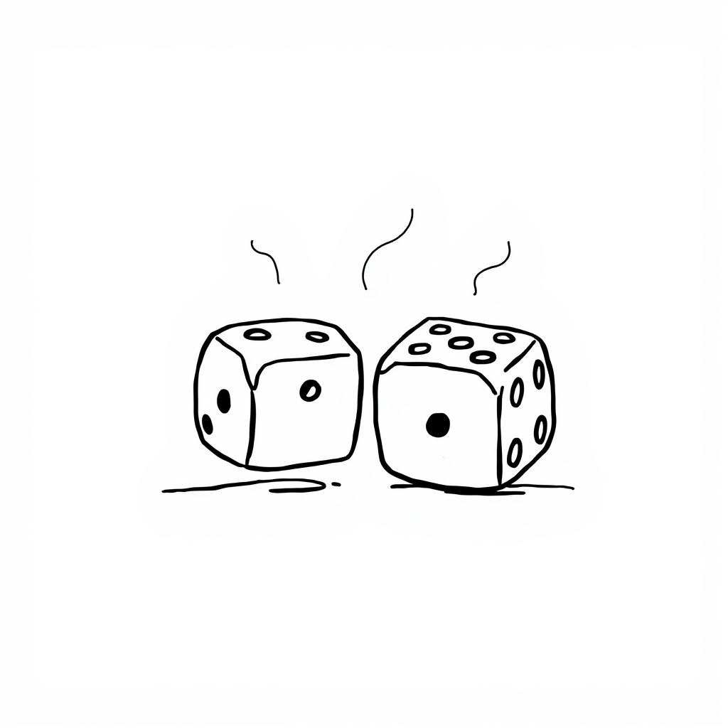 Dice racing each other