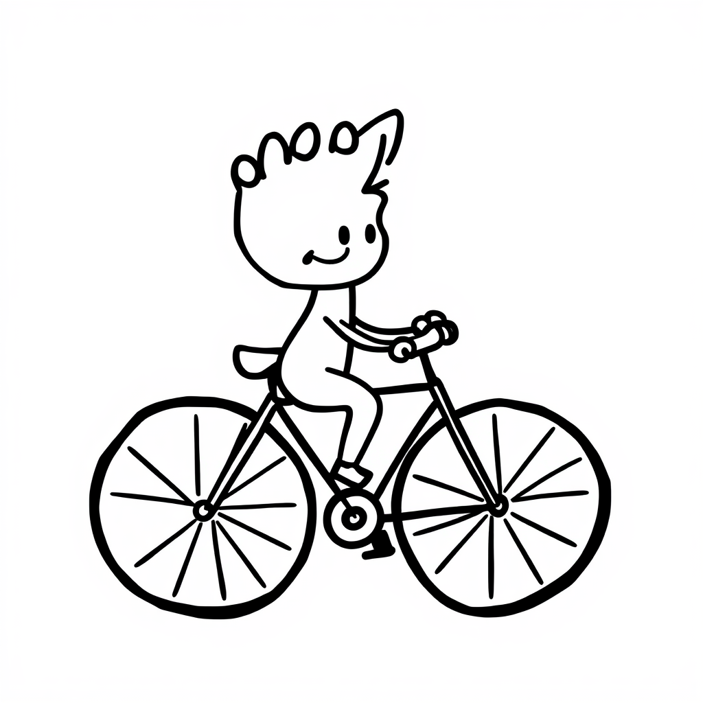 Fern riding a bicycle