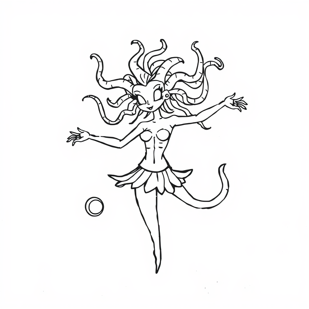 Medusa as a dancer.