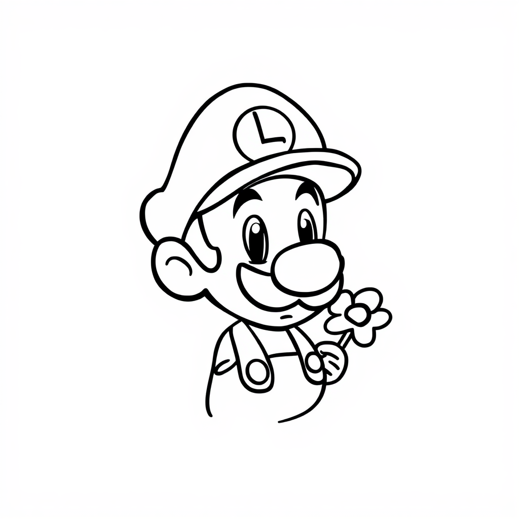 Luigi with Boomerang Flower.