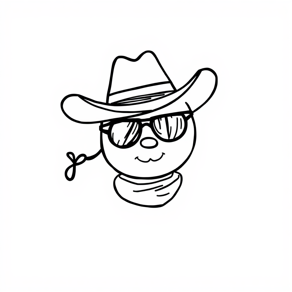 Bandit with a cowboy hat