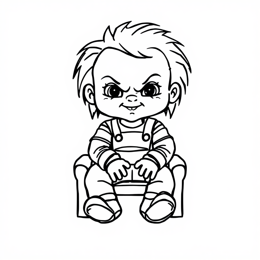 Chucky sitting on a chair