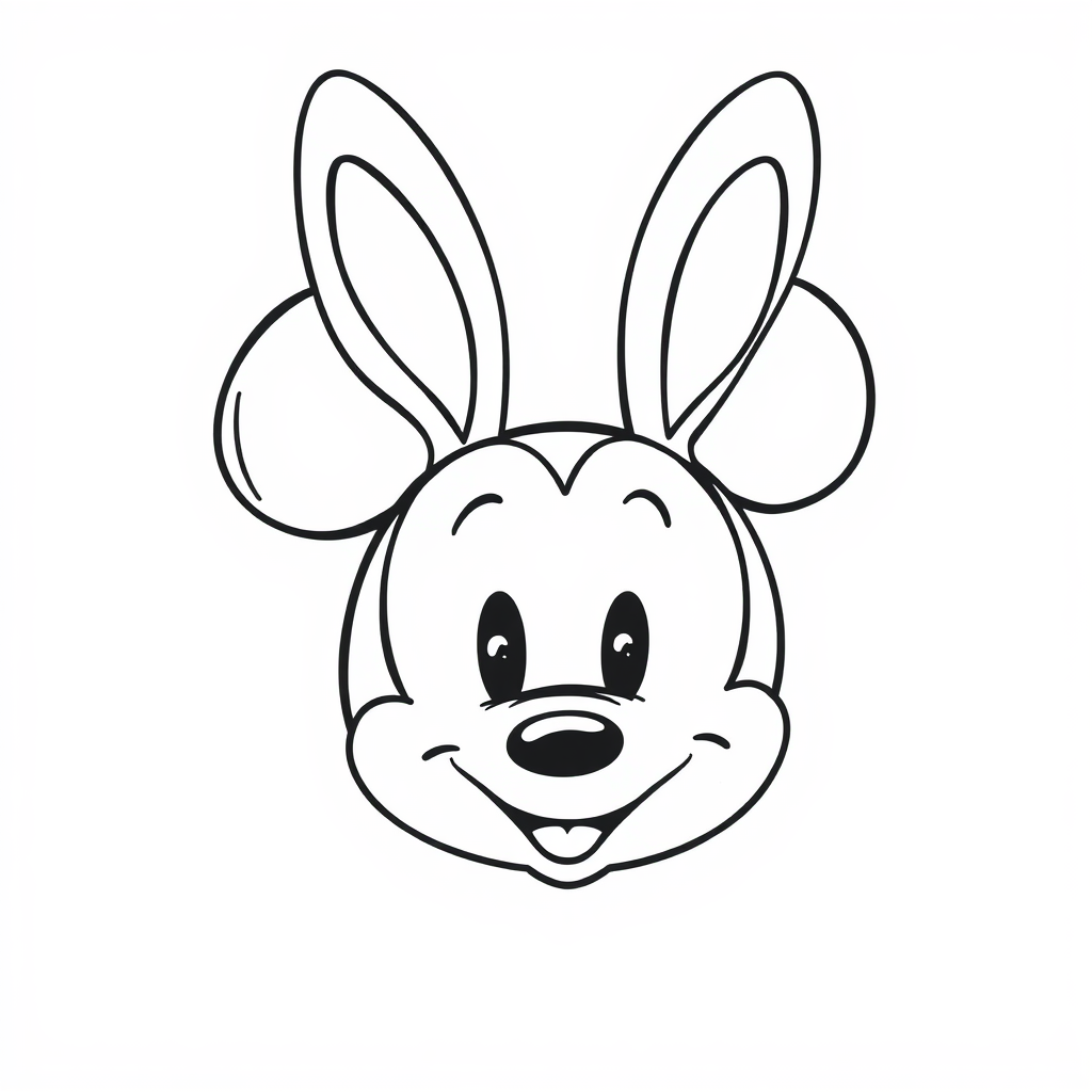 Mickey Mouse in Easter bunny ears