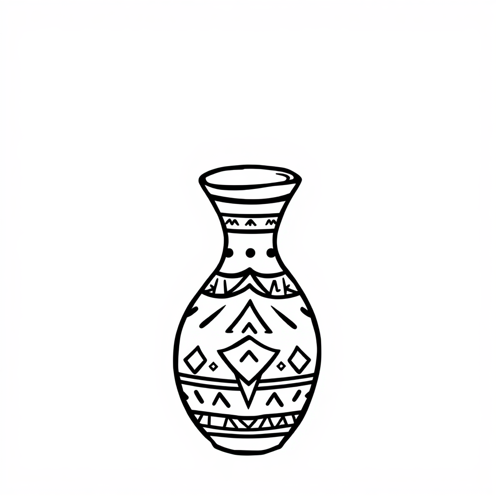 Aztec Patterned Vase