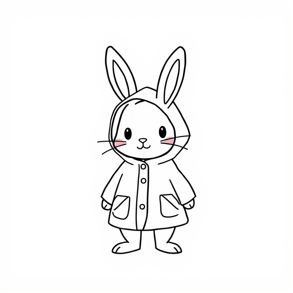 Bunny in a raincoat