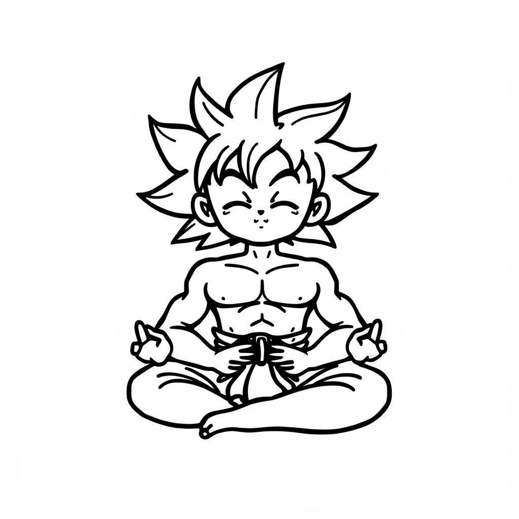 Broly meditating