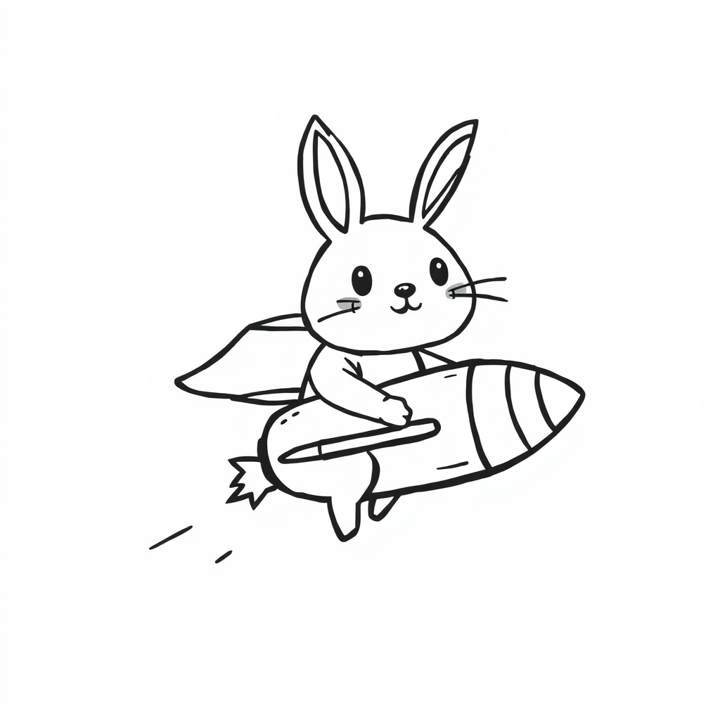 Super rabbit in a jetpack