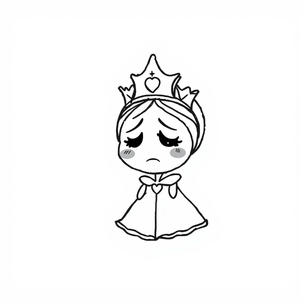 Queen of Hearts feeling sad