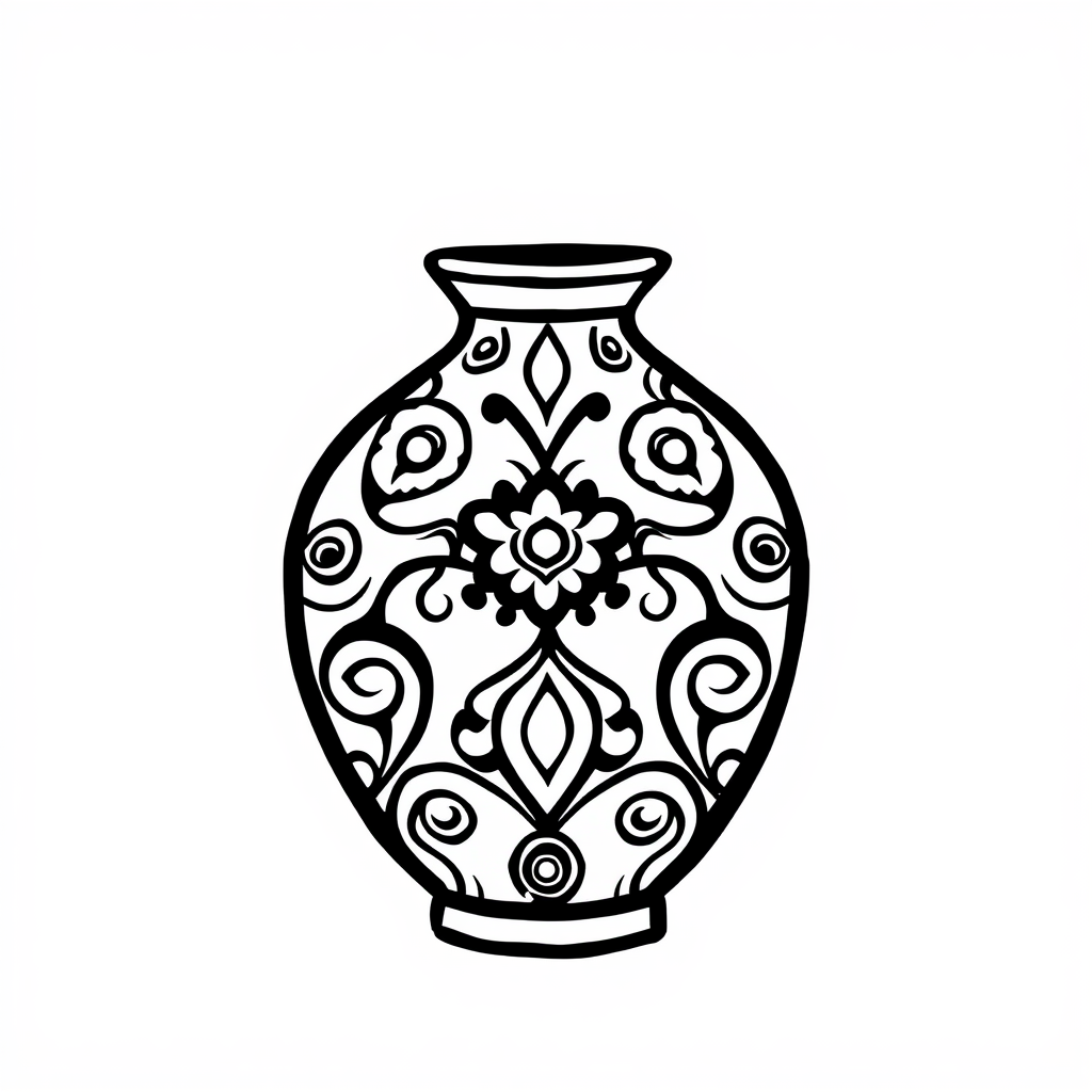 Indian Paisley Vase.