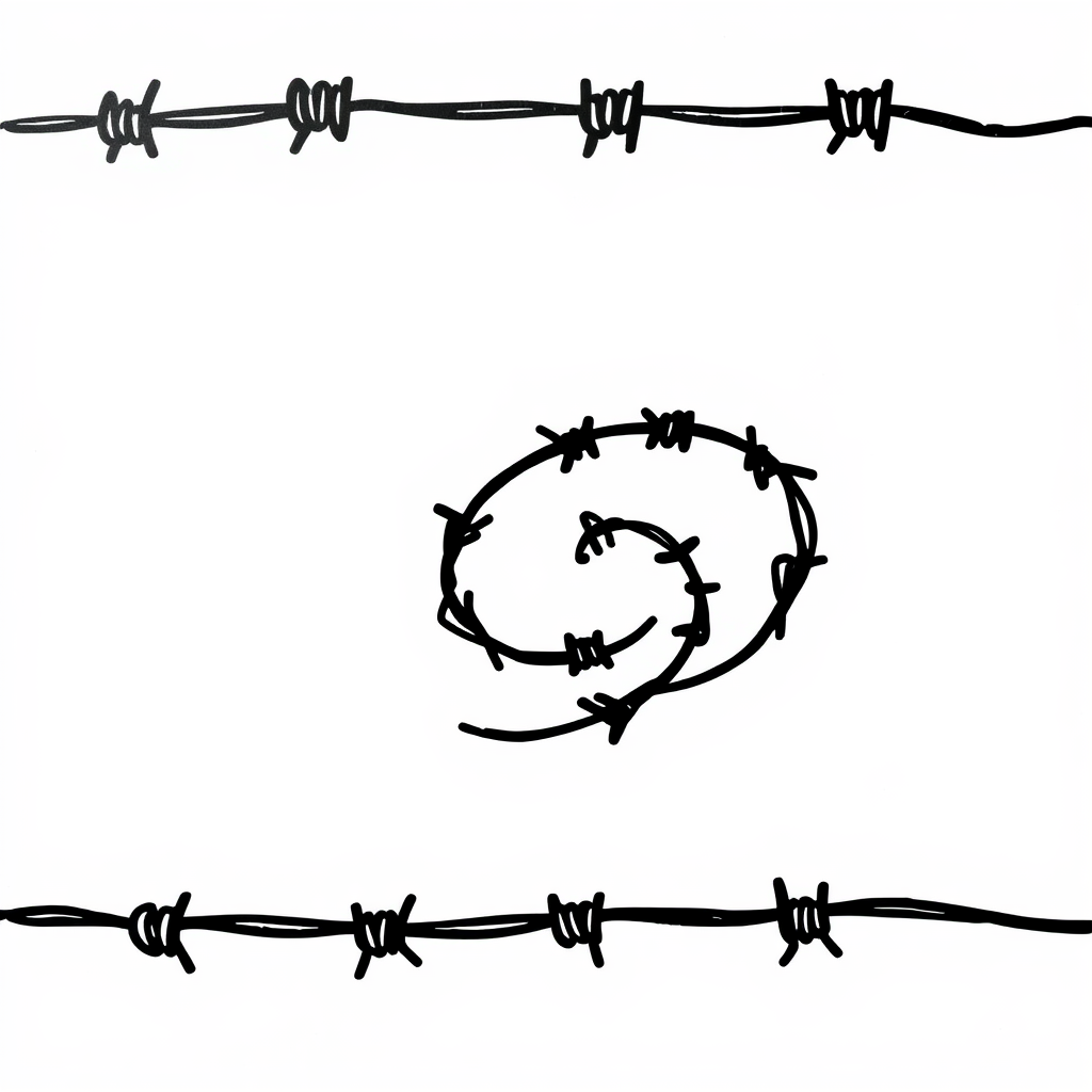 barbed wire spiral