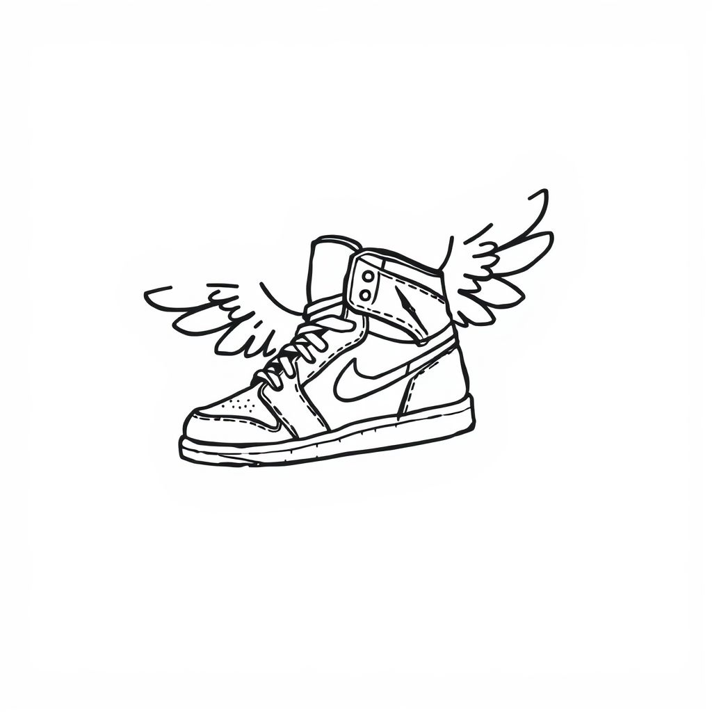 Air Jordan Shoe with angel wings