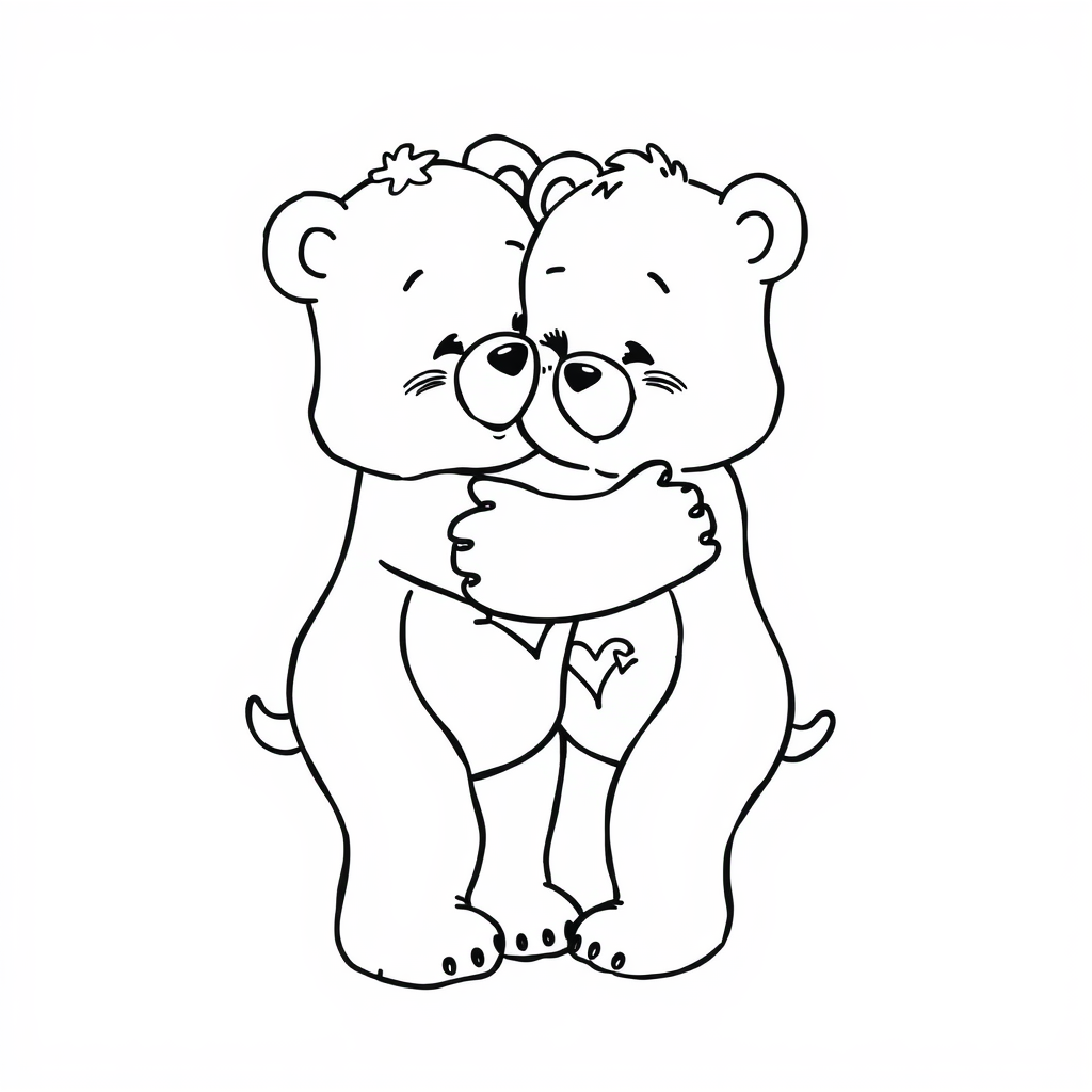 Care Bears hugging each other