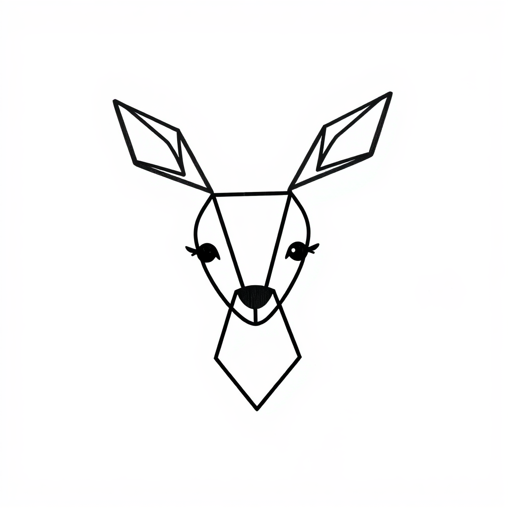 Geometric deer face