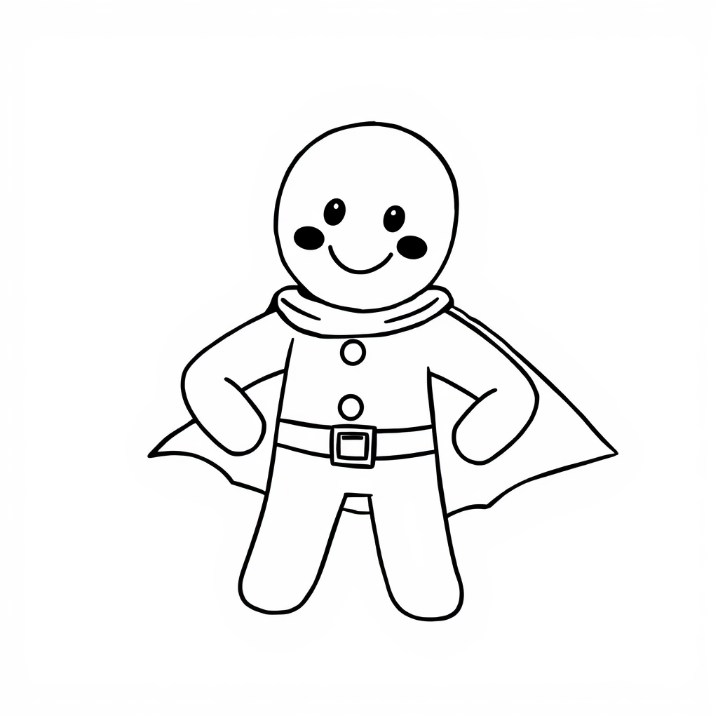 Gingerbread Man in a superhero cape