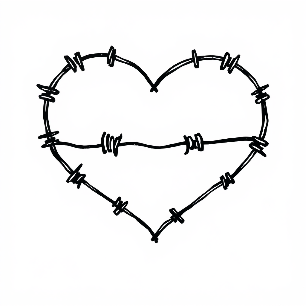 barbed wire heart