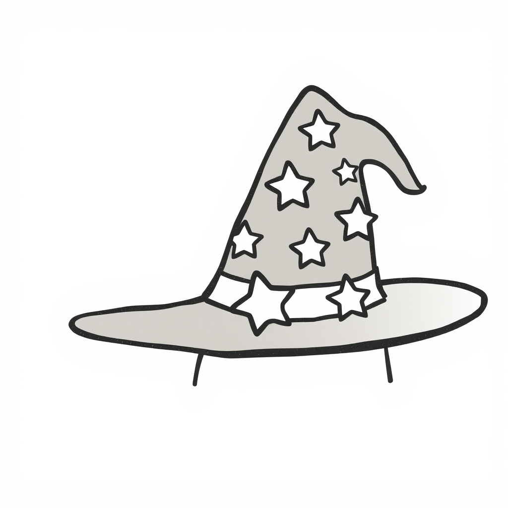 Witch's hat with stars