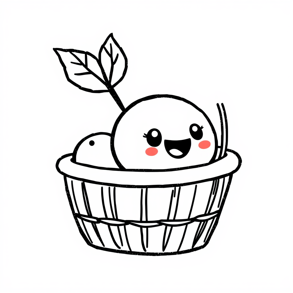 Blueberry in a fruit basket