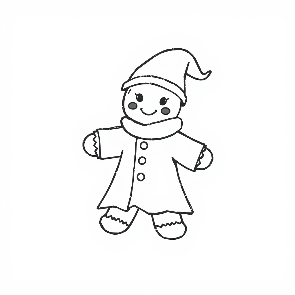 Gingerbread Man with a wizard robe