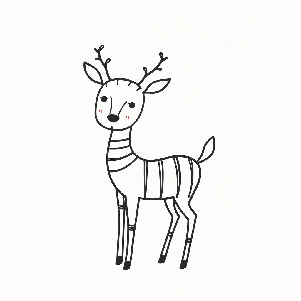 Deer with striped body