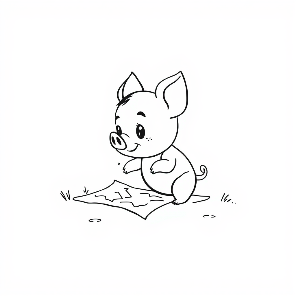 Piglet stumbles upon a treasure map