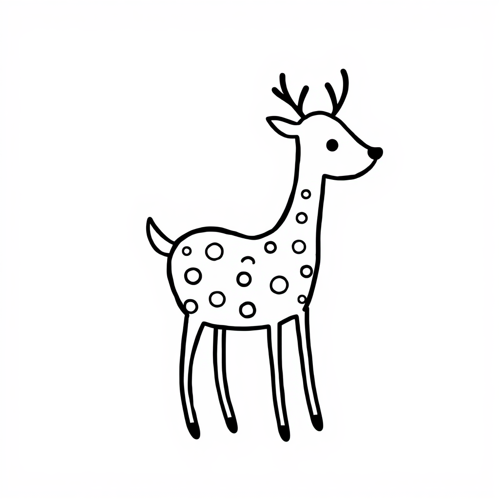 Deer in a dot pattern