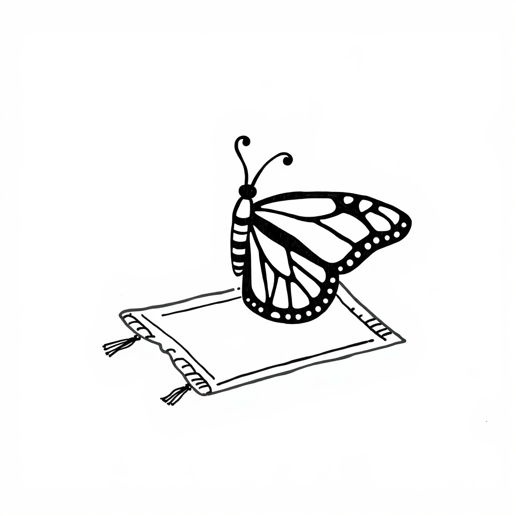 Monarch Butterfly on a flying carpet