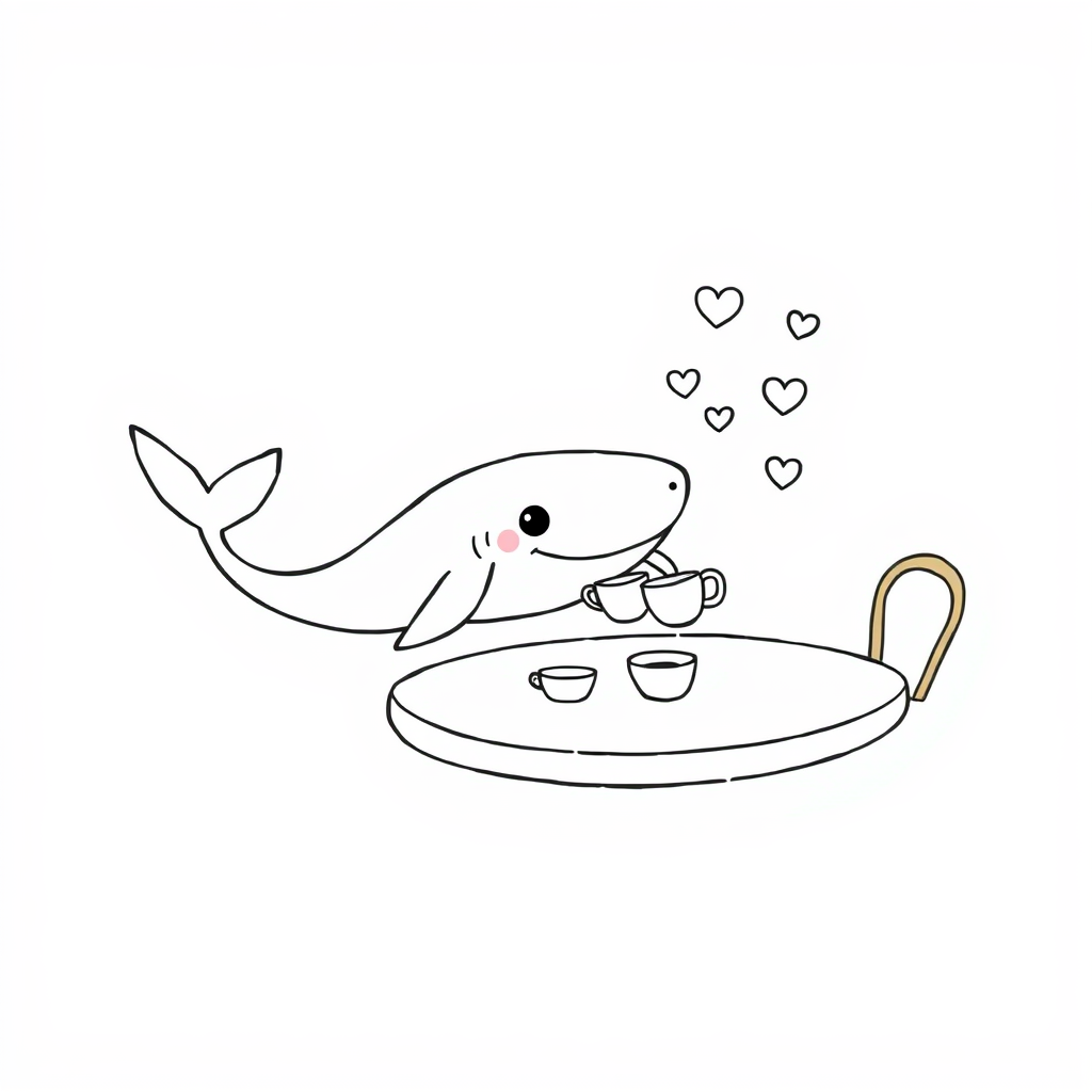 Whale Shark having a tea party