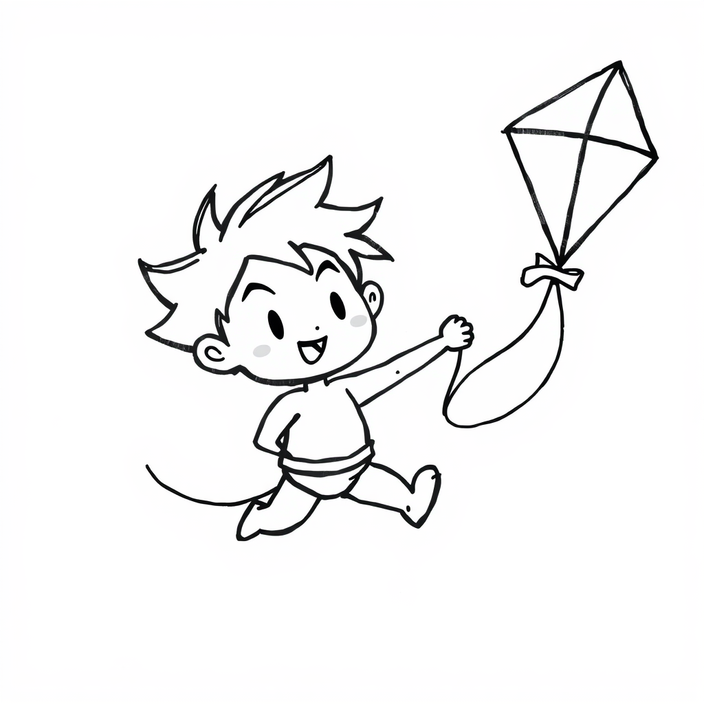 Broly flying a kite