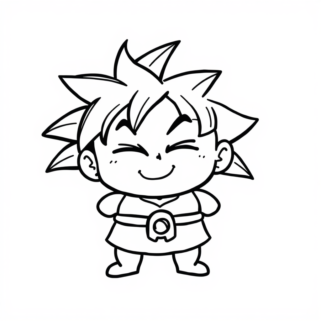 Broly winking and smiling