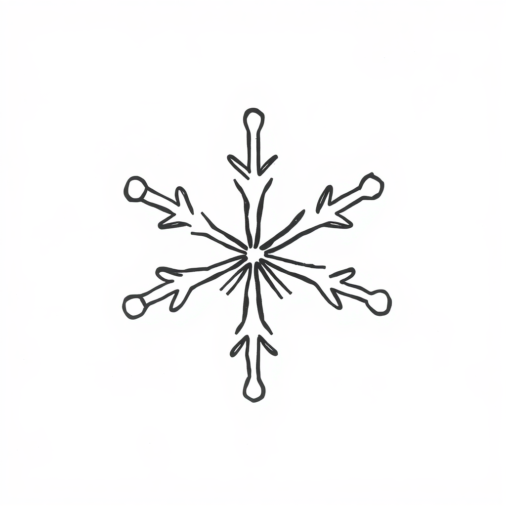 Surprised snowflake forming.