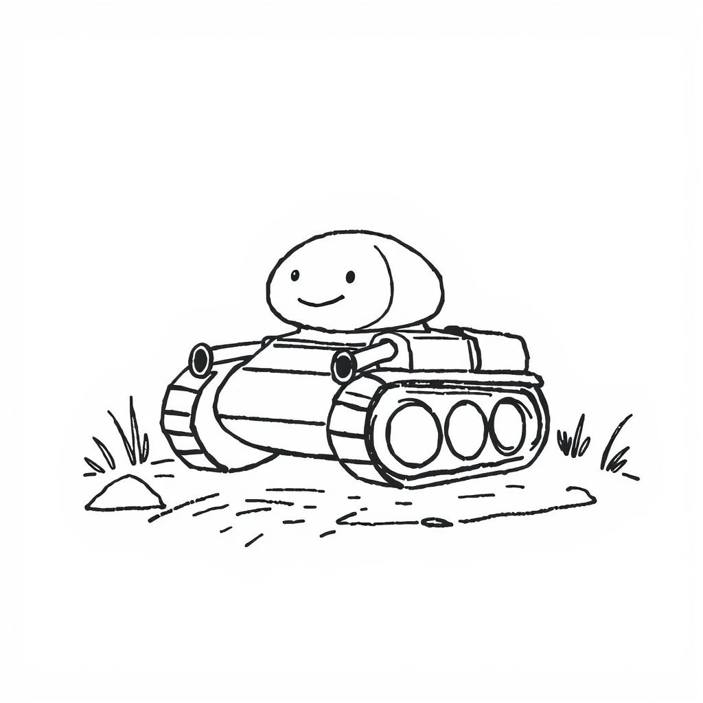 Tank meditating by stream