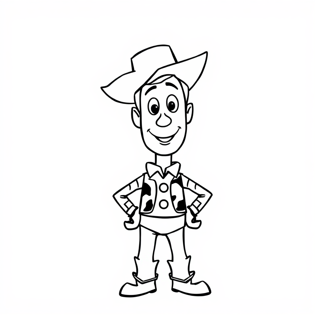 Woody standing with hands on hips