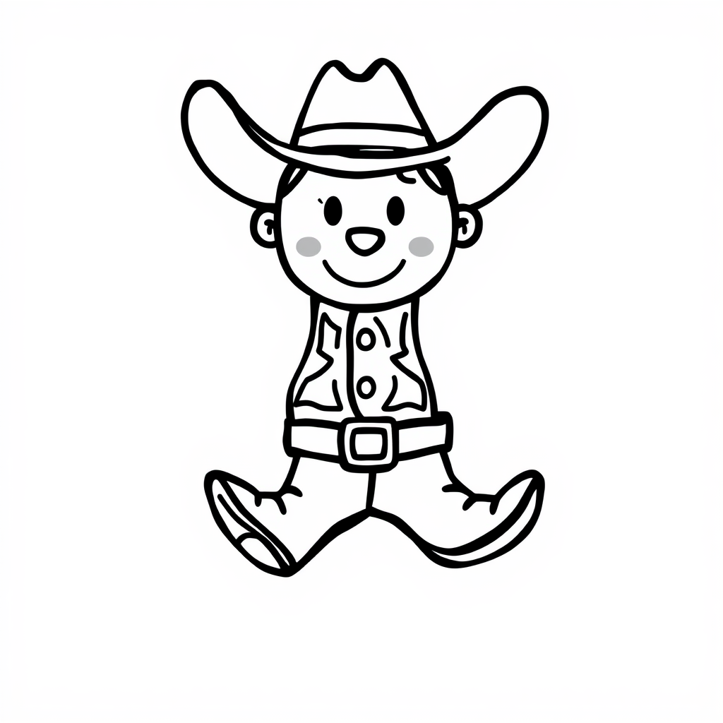 Cowboy with boots crossed