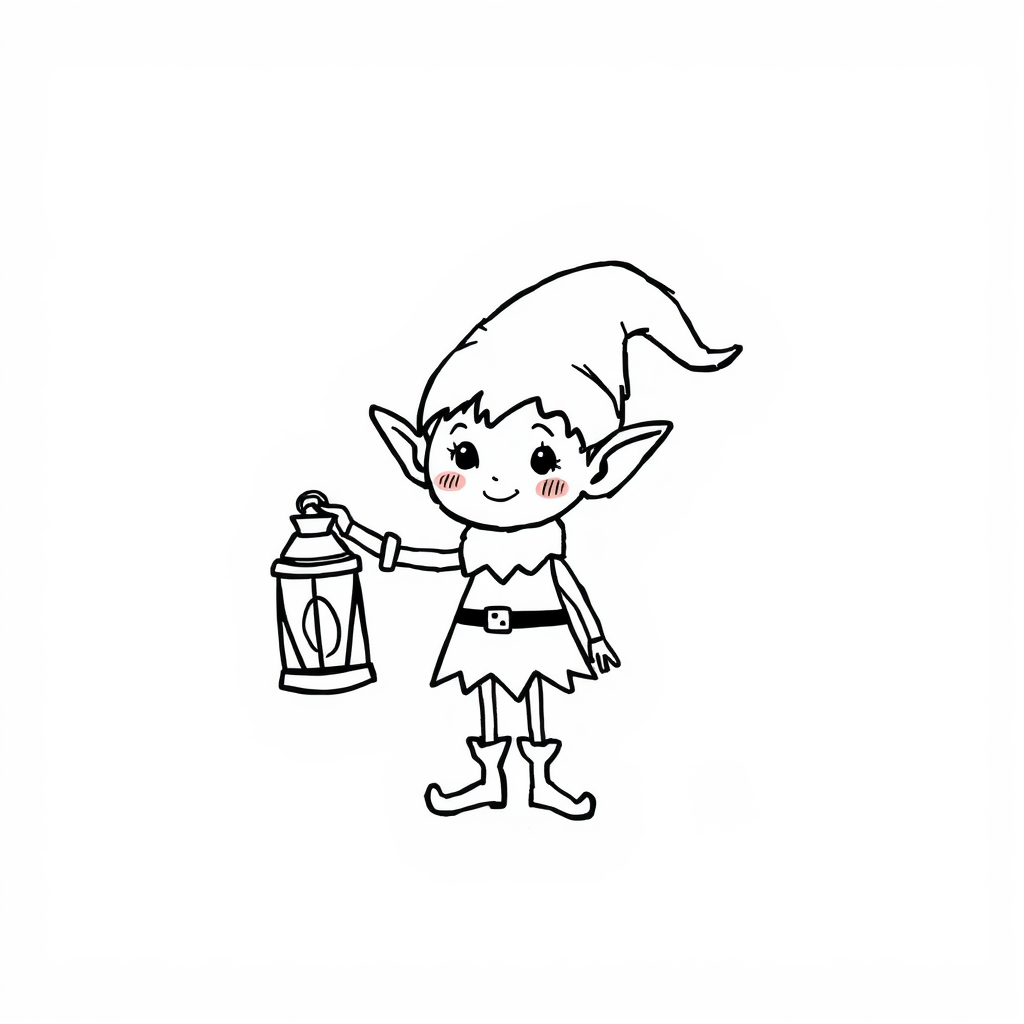 Elf holding a lantern