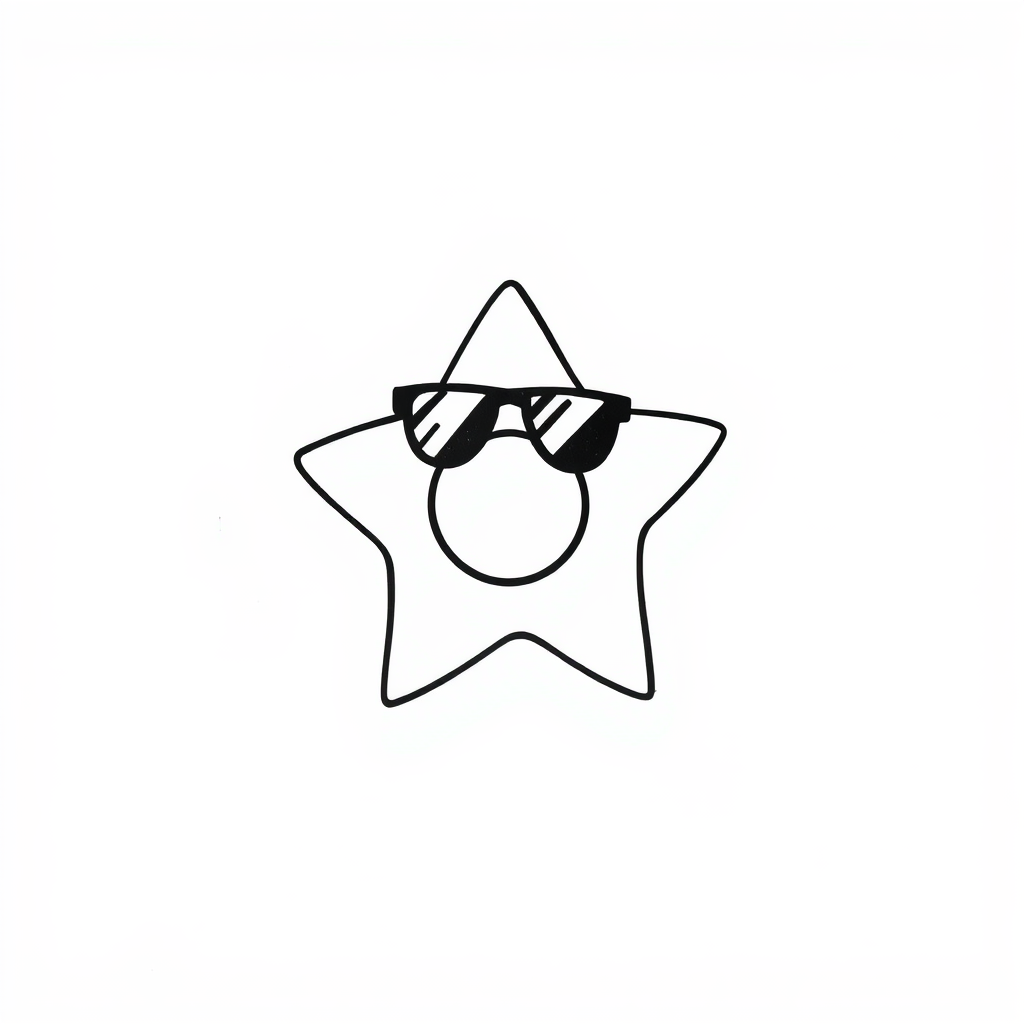 - Black Hole star wearing sunglasses.