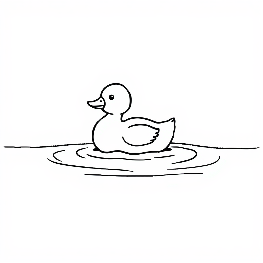 Duck floating on calm lake water