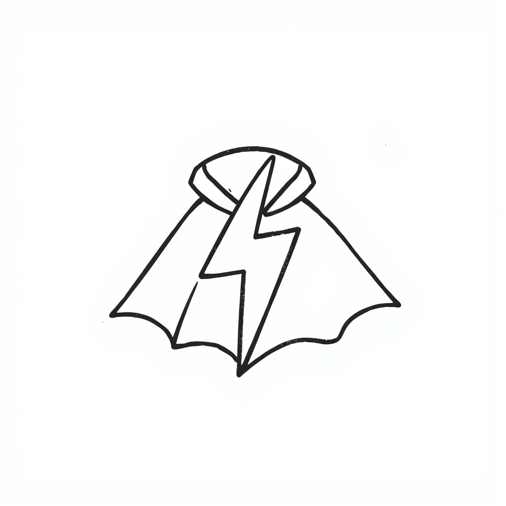 Cape with Lightning Bolt Emblem