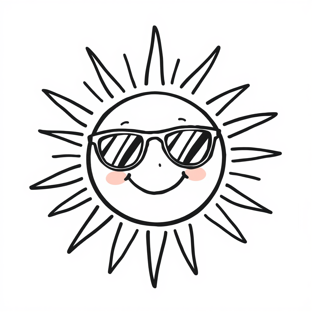 Sunglasses on a smiling sun